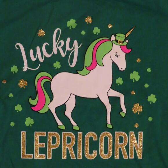 Way to Celebrate St. Patrick's Day Green Lucky Lepricorn Unicorn Shirt Size 2T - Picture 2 of 3